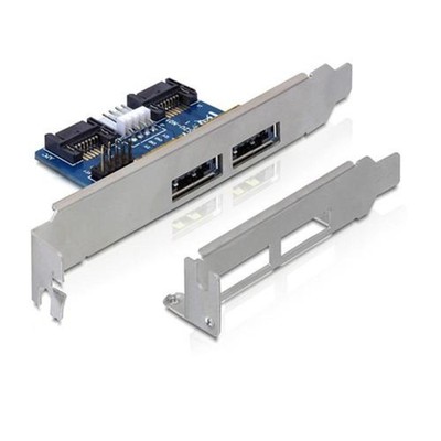 DeLock Slotblech 2x eSATAp USB 2x SATA Controller Karte