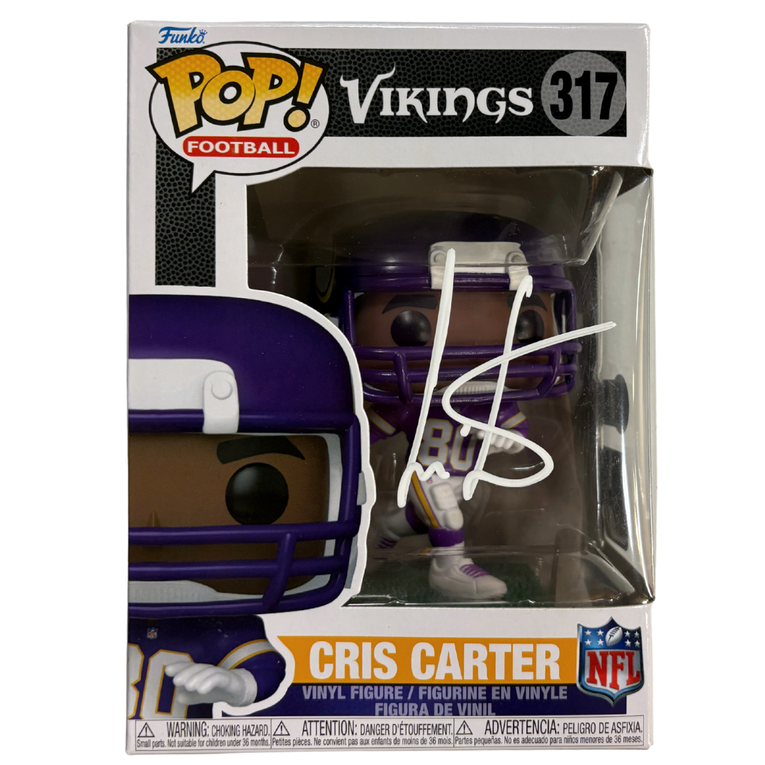 Cris Carter Autographed Signed Funko Pop! Vinyl Figure Minnesota Vikings Beckett 