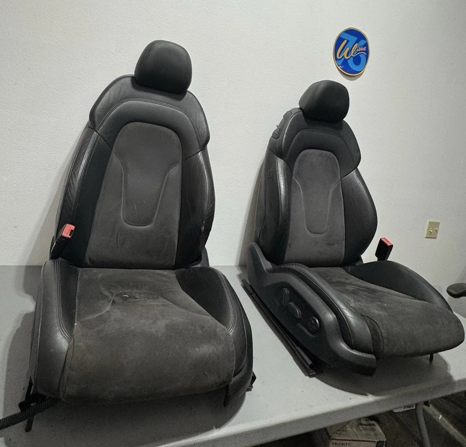 Пара передних кожаных сидений Audi TT 2008 MK2 8J Quattro Coupe от оригинального производителя подлинные - Изображение 3 из 4