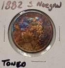 1882 S Morgan Dollar Gem BU Proof Like (PL) Monster Rainbow Toner