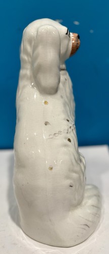Antigua estatuilla de perro Spaniel STAFFORDSHIRE 9" de alto siglo XIX pintada a mano - Imagen 6 de 8