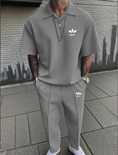 Men's Outfit 2 Piece Set Shirt Pants Suit PLUS SIZE BIG 2XL