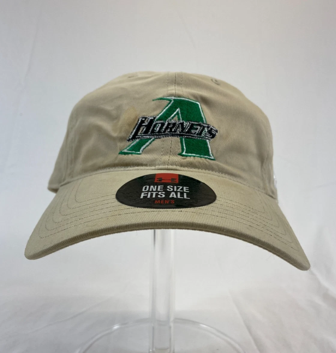 Mens Under Armour Azle Hornets Baseball Cap Buckleback Hat Khaki Sports Casual
