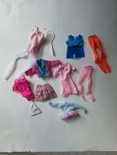 Vintage Barbie Doll Clothes Small Lot Of 10 Pieces Leotard, Night Gown, Jacket