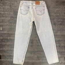 Vintage Levis 550 Jeans Mens 36x34 35x33 Relaxed Fit Light Wash Blue USA Denim