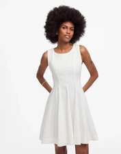Madewell Pure White Airy Denim Edition Circle Mini Dress XXS NWOT