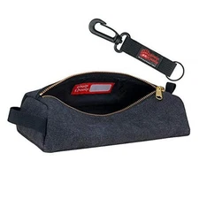 Rough Enough Canvas Small Tool Bag Pouch Box Organizer with Zipper Stone Black