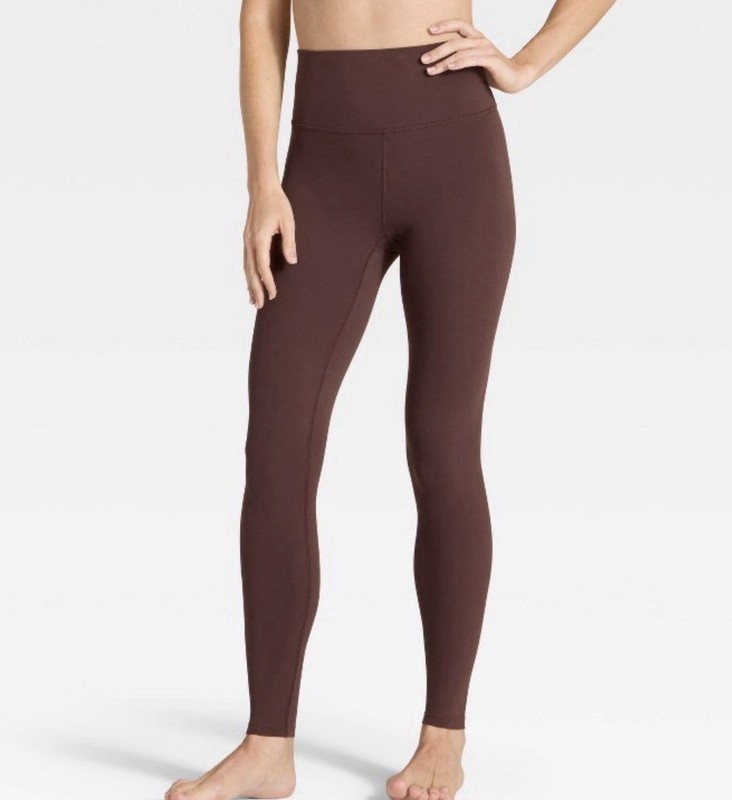 Women's High-Waisted Brown ribbed Leggings size small
