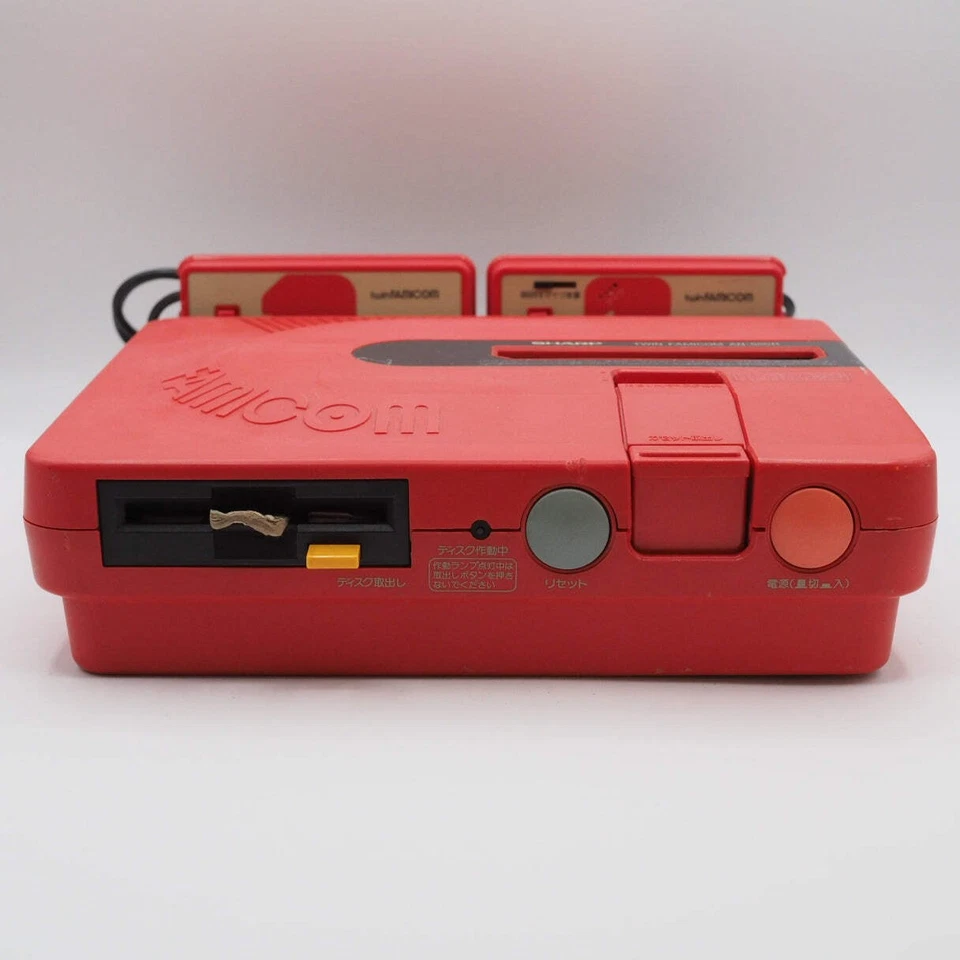 Sistema de console Sharp Twin Famicom AN-500R vermelho + folha de proteção de cabeça magnética - Imagem 3 de 4