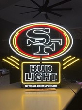  Bud Light San Francisco 49ers V1 LED Opti Ne...