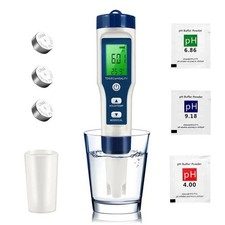 5 in 1 TDS Meter PH Tester, 0.01 High Accuracy Digital PH Meter for Water