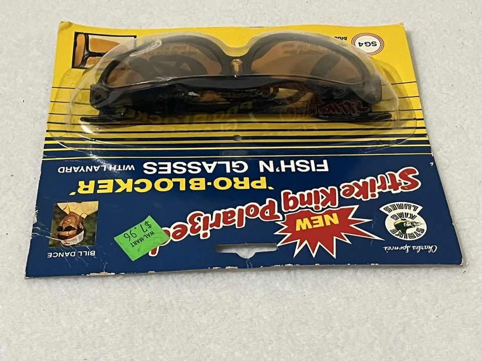 Vintage Bill Dance Strike King Polarized Fishing Glasses w/Side Shields (NOS) - Image 3 of 4