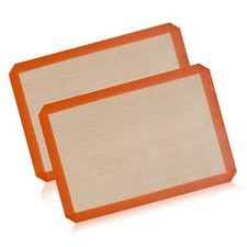 2-Pack Silicone Baking Mats   Non-Stick Reusable BPA-Free Oven Liners, 100