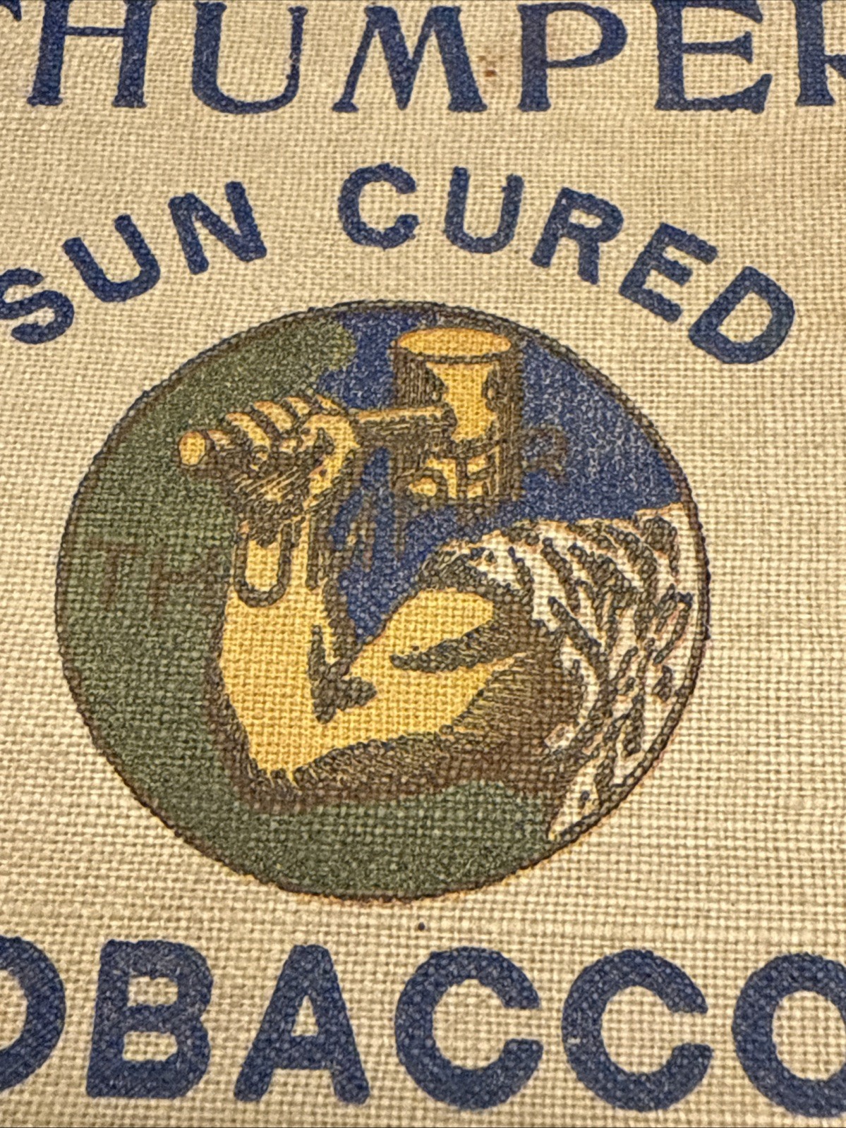 VINTAGE ADVERTISING Tobacco Pouch Empty Thumper Sun Cured