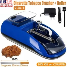 Electric Cigarette Rolling Machine Automatic Tobacco Injector Roller Maker USA