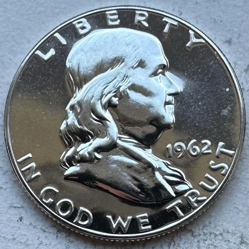 1962 Proof Franklin Half Dollar 90% Silver-INV#8765