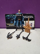 Kenner Batman Forever TRIPLE STRIKE ROBIN 1995 Action Figure Loose Complete 