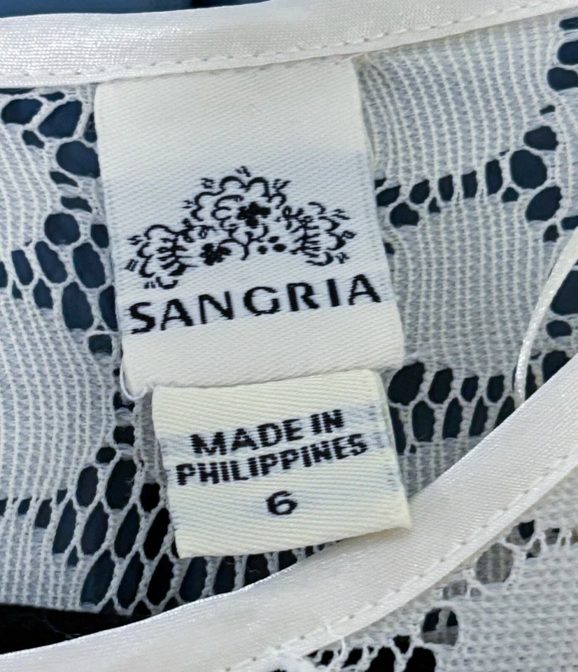 Vestido Vaina Encaje Crema Volantes Corpiño Talla 6 Núcleo de Hadas Atemporal Clásico Coqueta Foto 2 de 4