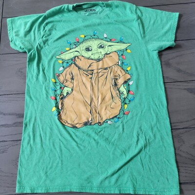 Star wars baby yoda Christmas shirt adult small unisex Mens