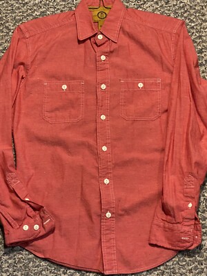 Urban Outfitters Stapleford Red Button Front Workers Shirt Men's XS S Work Wear