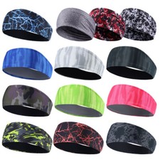 Unisex Headband Workout Stretchy Hairband Wrap Yoga Running Gym Sports Sweatband