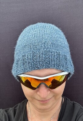 Handmade, 100% Merino Wool & Silk, Dark Blue, O/S, Unisex  display picture 3