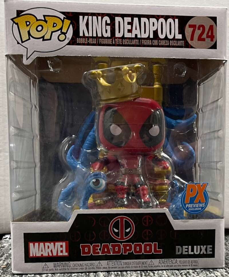Funko POP! King Deadpool 724 Marvel PX Previews Exclusive Deluxe