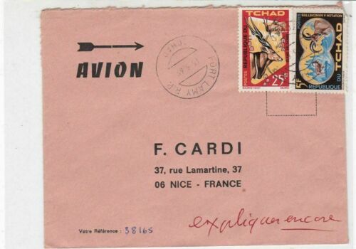 Rep Du Tchad 1969 Airmail Port Lamy Cancels Antelopes Stamps Cover Ref 30752 - Afbeelding 1 van 2