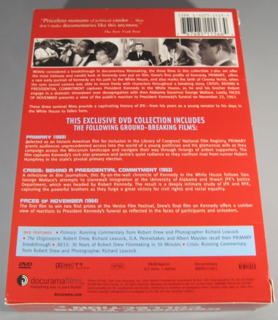 The Robert Drew Kennedy Films Collection (DVD, 2008, 2-Disc Set
