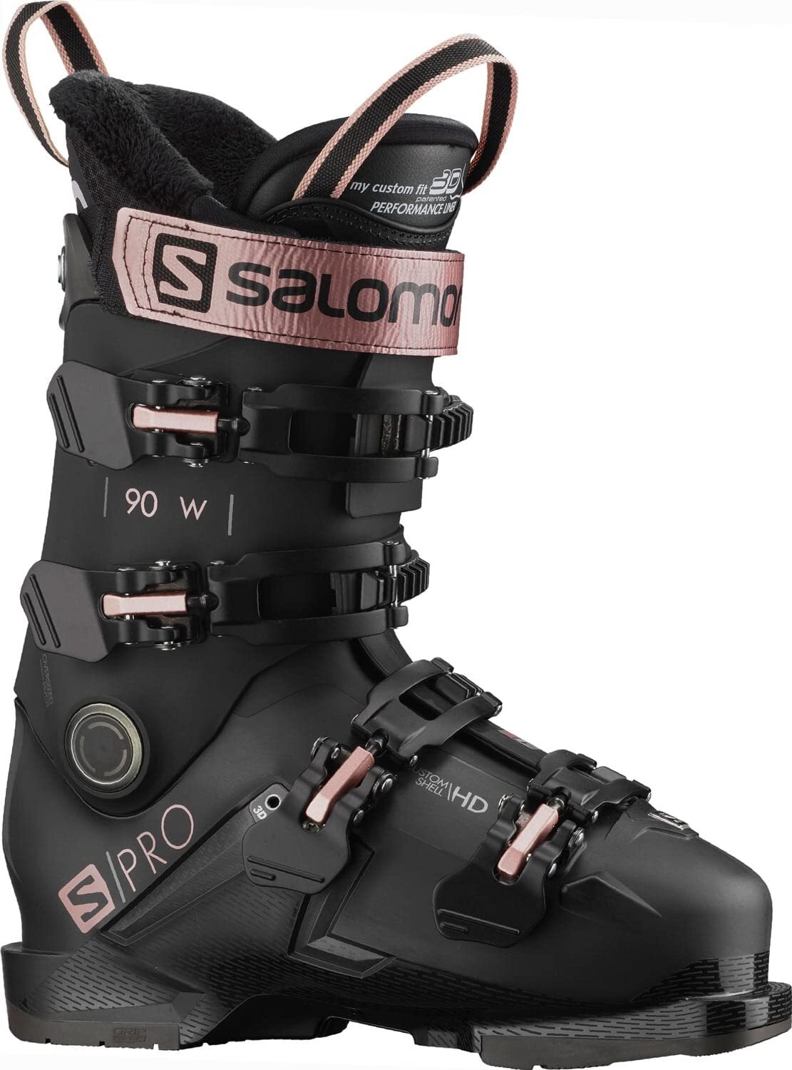 Scarponi da sci donna Salomon S Pro 90 GW nero oro rosa Belluga 7 7 5 (24 24 5)