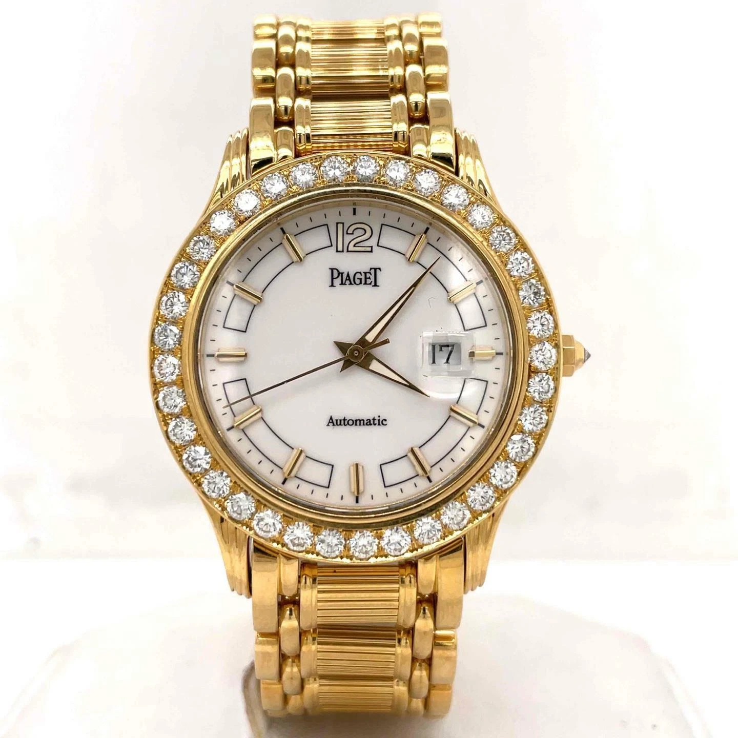 Piaget — Piaget Polo Automatic 36mm Vintage 18k YellowGold CustomDiamond Bezel 24010M501D