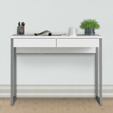 Consolle scrivania bianca laccata 102x40x77h cm scrivanie ufficio con  cassetti