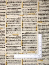 Christmas Music Sheet Fabric By The Yard Eclectic Tim Holtz Cotton Free Spirit