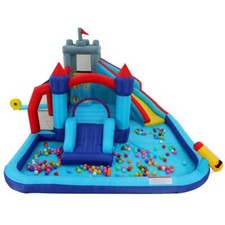 Inflatable Water Slide Park,Kids Bounce House Slides Outdoor Backyard Playhouse