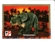 1993 Topps JURASSIC PARK Trading Card - # 7  TRICERATOPS