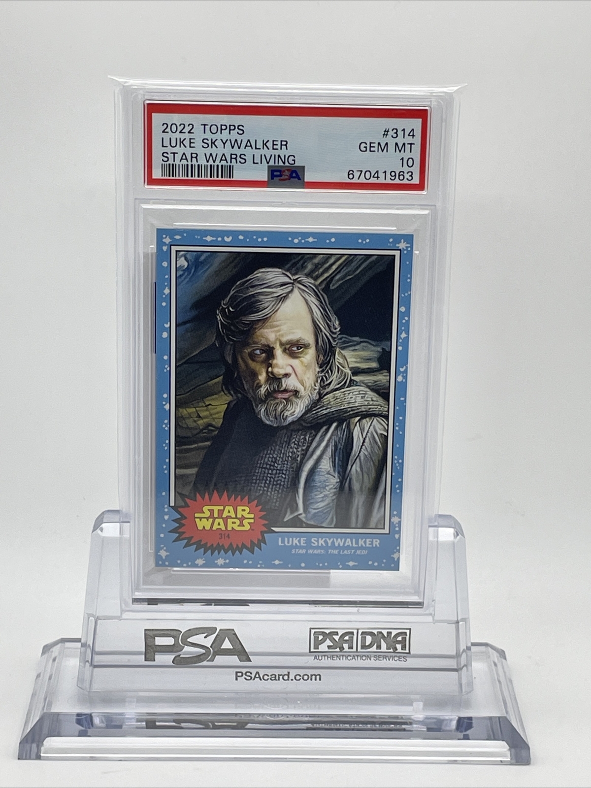 2022 Topps Star Wars Living Set Luke Skywalker Card #314 PSA 10 Gem Mint