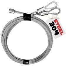 2 Pack 304 Stainless Steel Safety Wire Garage Door Cable 7 Foot Garage Door Safe