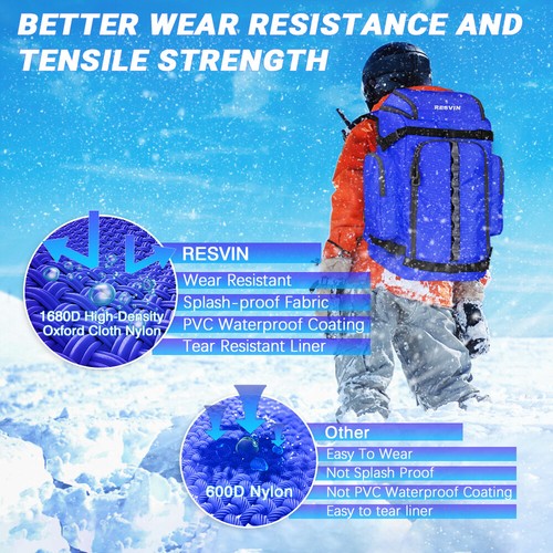Resvin Ski Boot And Helmet Bag Backpack Large 60L Waterproof Snowboard