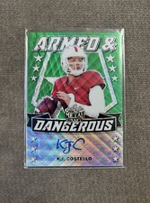 2021 Leaf Metal Draft KJ Costello Green Wave /5 Auto Rookie RC Portrait Stanford