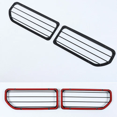 Para Suzuki Jimny JB64 JB74 2019-2021 Hierro Negro Luz Trasera Lámpara Cubierta Protector Borde - Imagen 11 de 12