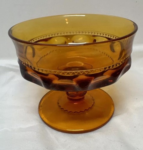 Indiana Glass, Vintage, Amber, King’s Crown Taper Holder - Picture 4 of 6