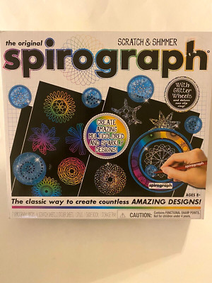 **NEW** Original Spirograph Scratch & Shimmer Set W/Glitter Wheels & Deluxe Ring