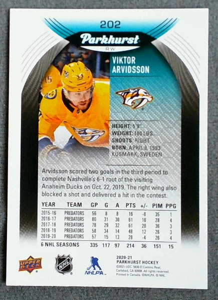 2020-21 Parkhurst Gold Silver Parallel - *You Pick from List* - Image 2 of 2