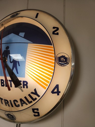 AP Double Bubble Light-Up Advertising Clock "Live Better Electrically" Rare? Yep - Picture 8 of 9