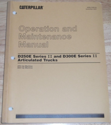 CAT CATERPILLAR D250E D300E SERIES II TRUCK OPERATION MAINTENANCE MANUAL BOOK
