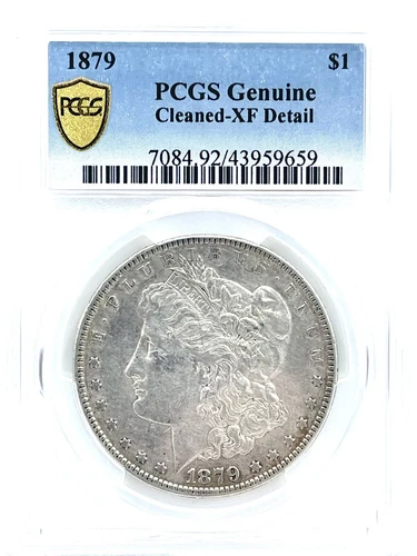 1879 Morgan Dollar PCGS XF detail cleaned Certified 43959659