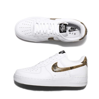 Nike Air Force 1 Low AF1 Ivory Snake Snakeskin White Men Casual
