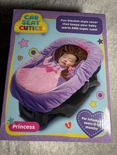 Car Seat Cuties Princess Car Seat Cover For Infant Girls Purple Pink Brown