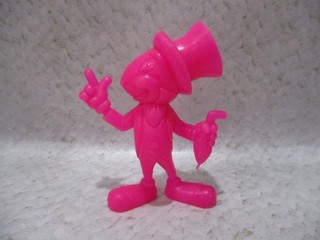 Vintage Walt Disney Prod Marx Toys Jiminy Cricket Pink 4.5" Plastic Figure 70s