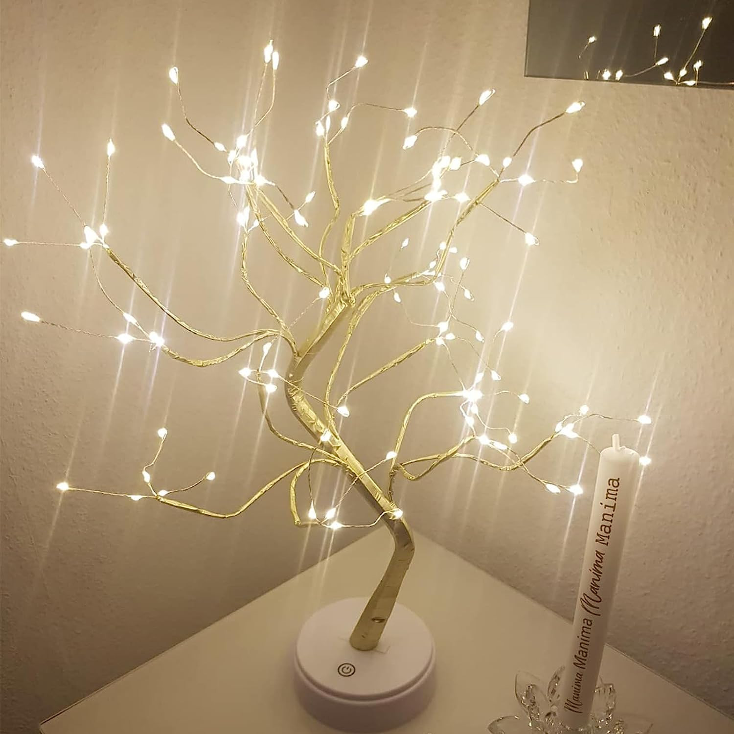 Lampada Da Scrivania Bonsai Con Luci LED – Albero Artificiale Con Touch Switch, Alimentazione USB/Batteria, Decorazione Colorata Per Casa E Ufficio
